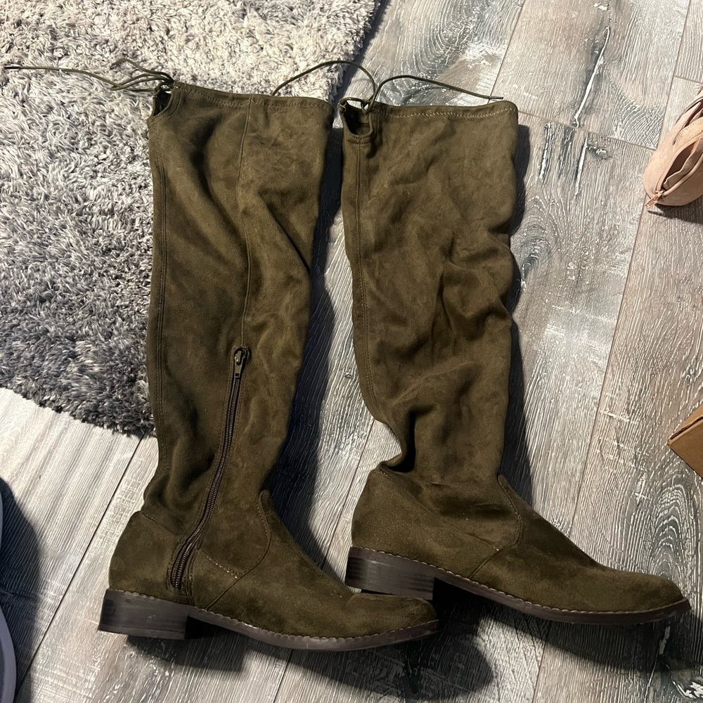 Knee-High Faux Suede Boots